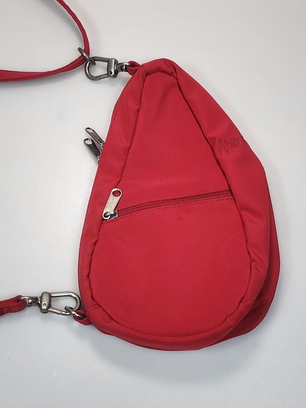 AmeriBag Microfiber 8" Baglett Red Crossbody Sling Bag